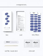 OHORA Gel Nail Sticker N Tint Bluesy nálepky na nehty odstín NB-083 1 ks
