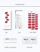 OHORA Gel Nail Sticker N Tint Brick nálepky na nehty odstín NB-067 1 ks