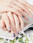OHORA Semi Cured Gel Nail Strips N Gleam Blue nálepky na nehty odstín ND-079-J 1 ks