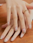 OHORA Semi Cured Gel Nail Strips N Gold Fog nálepky na nehty odstín ND-440 1 ks