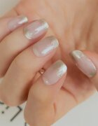 OHORA Semi Cured Gel Nail Strips N Gold Fog nálepky na nehty odstín ND-440 1 ks