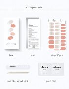 OHORA Semi Cured Gel Nail Strips N Lovesome nálepky na nehty odstín ND-364 1 ks