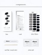 OHORA Semi Cured Gel Nail Strips N Party Night nálepky na nehty odstín ND-041-G 1 ks