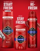 Old Spice Captain tuhý deodorant pro muže 2x85 ml