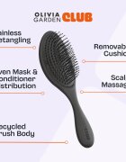 Olivia Garden Club The Reset Wet&Curly Detangling Hairbrush plochý kartáč s pouzdrem 1 ks