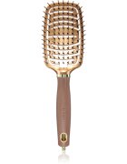 Olivia Garden Expert Flex plochý kartáč s nylonovými vlákny Gold&Brown 1 ks