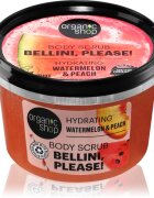 Organic Shop Bellini please! hydratační tělový peeling vůně vodní meloun & broskev 250 ml