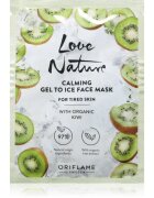 Oriflame Love Nature Gel To Ice Organic Kiwi zklidňující pleťová maska pro unavenou pleť 10 ml