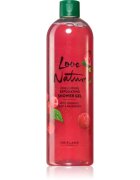 Oriflame Love Nature Organic Mint & Raspberry čisticí peelingový gel s vůní malin 500 ml