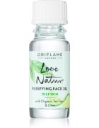 Oriflame Love Nature Organic Tea Tree & Lime čisticí olej pro problematickou pleť akné 10 ml