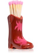 Paddywax Cowboy Boot Match Holder zápalky Red & Pink Flame 25 ks