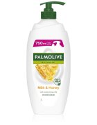 Palmolive Naturals Milk & Honey sprchový a koupelový krémový gel s mlékem a medem s pumpičkou 750 ml