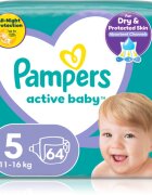 Pampers Active Baby Size 5 jednorázové pleny 11-16 kg 64 ks