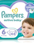 Pampers Active Baby Size 6 jednorázové pleny 13-18 kg 44 ks