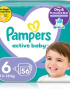 Pampers Active Baby Size 6 jednorázové pleny 13-18 kg 56 ks