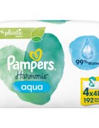 Pampers Harmonie Aqua vlhčené čisticí ubrousky pro děti 4x48 ks