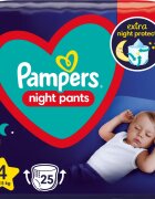 Pampers Night Pants Size 4 jednorázové plenkové kalhotky na noc 9-15 kg 25 ks