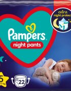 Pampers Night Pants Size 5 jednorázové plenkové kalhotky na noc 12-17 kg 22 ks