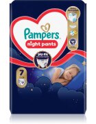 Pampers Night Pants Size 7 jednorázové plenkové kalhotky na noc 15+ kg 17 ks
