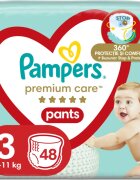 Pampers Premium Care Pants Size 3 jednorázové plenkové kalhotky 6-11kg 48 ks