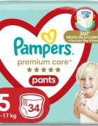 Pampers Premium Care Pants Size 5 jednorázové plenkové kalhotky 12-17 kg 34 ks