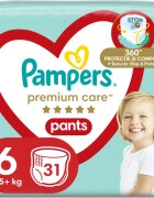 Pampers Premium Care Pants Size 6 jednorázové plenkové kalhotky 13 - 19 kg 31 ks