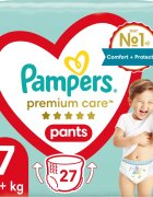 Pampers Premium Care Pants Size 7 jednorázové plenkové kalhotky 15+ kg 27 ks