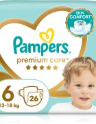 Pampers Premium Care Size 6 jednorázové pleny 13-18 kg 26 ks