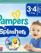 Pampers Splashers 3-4 jednorázové plenkové plavky 6-11 kg 12 ks