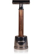 Pandoo Bamboo Safety Razor holicí strojek + náhradní hlavice 10 ks Slim Handle 1 ks