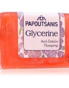 PAPOUTSANIS Glycerine Red tuhé mýdlo na tělo 125 g