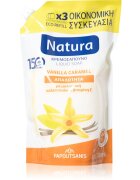PAPOUTSANIS Natura Vanilla Caramel tekuté mýdlo – náhradní náplň 750 ml