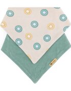 Petite&Mars Bandana Luke 3m+ bryndák Beige Kiwis&Misty Green 1 ks