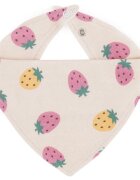 Petite&Mars Bandana Luke 3m+ bryndák Beige Strawberies&Dusty Rose 2 ks