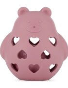Petite&Mars Bear Basil 0m+ chrastítko Dusty Rose 1 ks