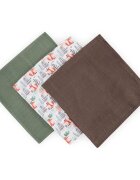 Petite&Mars Moussy látkové pleny Forest Fox 68 x 68 cm 3 ks