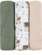 Petite&Mars Moussy látkové pleny Llama Vibes 68 x 68 cm 3 ks