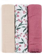 Petite&Mars Moussy látkové pleny Pink Meadow 68 x 68 cm 3 ks