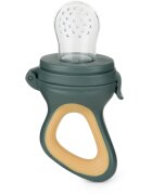 Petite&Mars Silicone Food Feeder 6m+ krmící kousátko Green&Ochre 1 ks