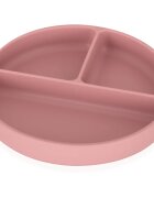 Petite&Mars Take&Match 6m+ dělený talíř kulatý Dusty Rose 1 ks