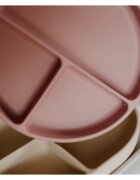 Petite&Mars Take&Match 6m+ dělený talíř kulatý Dusty Rose 1 ks