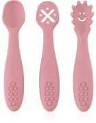 Petite&Mars Take&Match 6m+ lžička pro děti Dusty Rose 3 ks