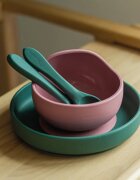 Petite&Mars Take&Match Silicone Bowl miska s přísavkou Dusty Rose 6 m+ 360 ml