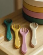 Petite&Mars Take&Match Silicone Cutlery příbor Desert Sand 6 m+ 2 ks