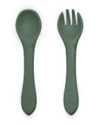 Petite&Mars Take&Match Silicone Cutlery příbor Misty Green 6 m+ 2 ks