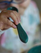 Petite&Mars Take&Match Silicone Cutlery příbor Misty Green 6 m+ 2 ks