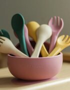 Petite&Mars Take&Match Silicone Cutlery příbor Misty Green 6 m+ 2 ks