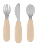 Petite&Mars Take&Match Stainless Steel Cutlery Set příbor pro děti Desert Sand 12m+ 3 ks