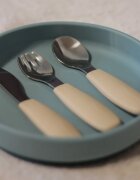 Petite&Mars Take&Match Stainless Steel Cutlery Set příbor pro děti Desert Sand 12m+ 3 ks