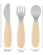 Petite&Mars Take&Match Stainless Steel Cutlery Set příbor pro děti Desert Sand 12m+ 3 ks